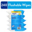 Equate Flushable Wet Wipes, Fresh Scent, 240 Wipes (5 Pack), Compare to Cottonelle