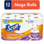 Scott ComfortPlus Toilet Paper with Soft Lavender Scented Tube, 12 Mega Rolls
