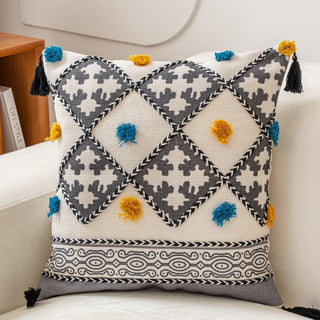 Buy lucky-persimmon Ethnic Style Pillow Cover Living Room Sofa Tufted Pillow Personality Afternoon Nap Pillow