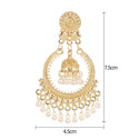 Bohemian Retro Ethnic Style Alloy Little Bell Shape Pendant Tassel Earrings