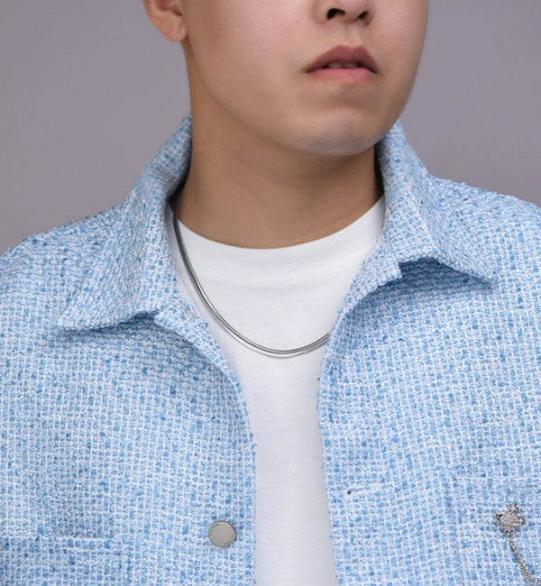 Flat Snake Chain Necklace For Men And Women