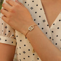 Adjustable Infinity Box Chain Double-layer Zircon Bracelet For Women