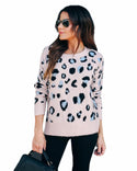 Women's Sweater Leopard Print Knitwear Base Clothing Sweater