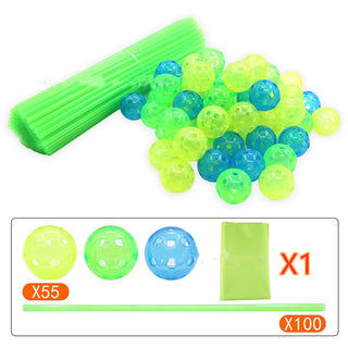 Buy 55ball-plus-100rods-1cloth Children&#39;s Diy Bead Tent Fort Building Kit Toy Tent Building Blocks Tent Fight Tent