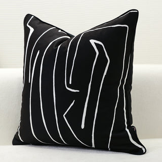 Buy black-double-sided-flower Nordic Style Pillow Cushion Sofa Cushion