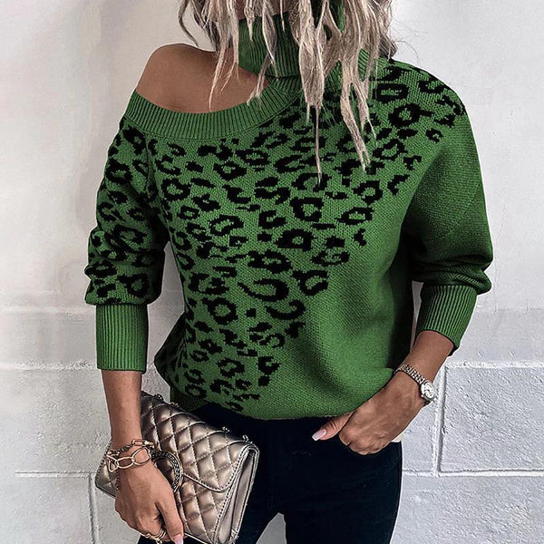 Women's Long-sleeved Sweater Shoulder-baring Sweater