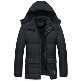 Buy black-fur Middle-aged And Elderly Men&#39;s Cotton-padded Jacket