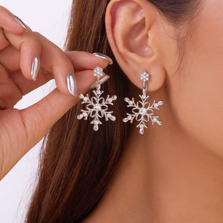 Buy 8-style New Christmas Series Earrings For Women Rhinestone Pearl