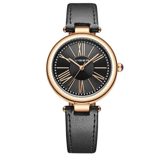 Buy rose-gold-shell-black Simple Ladies Watch Student Watch Female