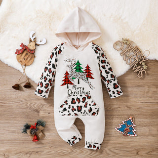 Buy apricot-6362a Children&#39;s Clothing Christmas New Long-sleeved Hooded One-piece Long Climbing Children&#39;s Clothing