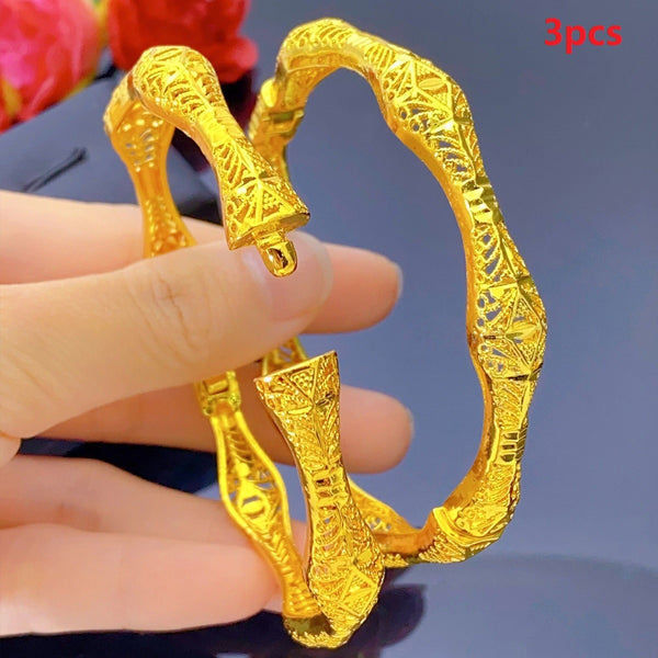 Non-fading Women's Alluvial Gold 24k Gold-plated Alloy Bracelet