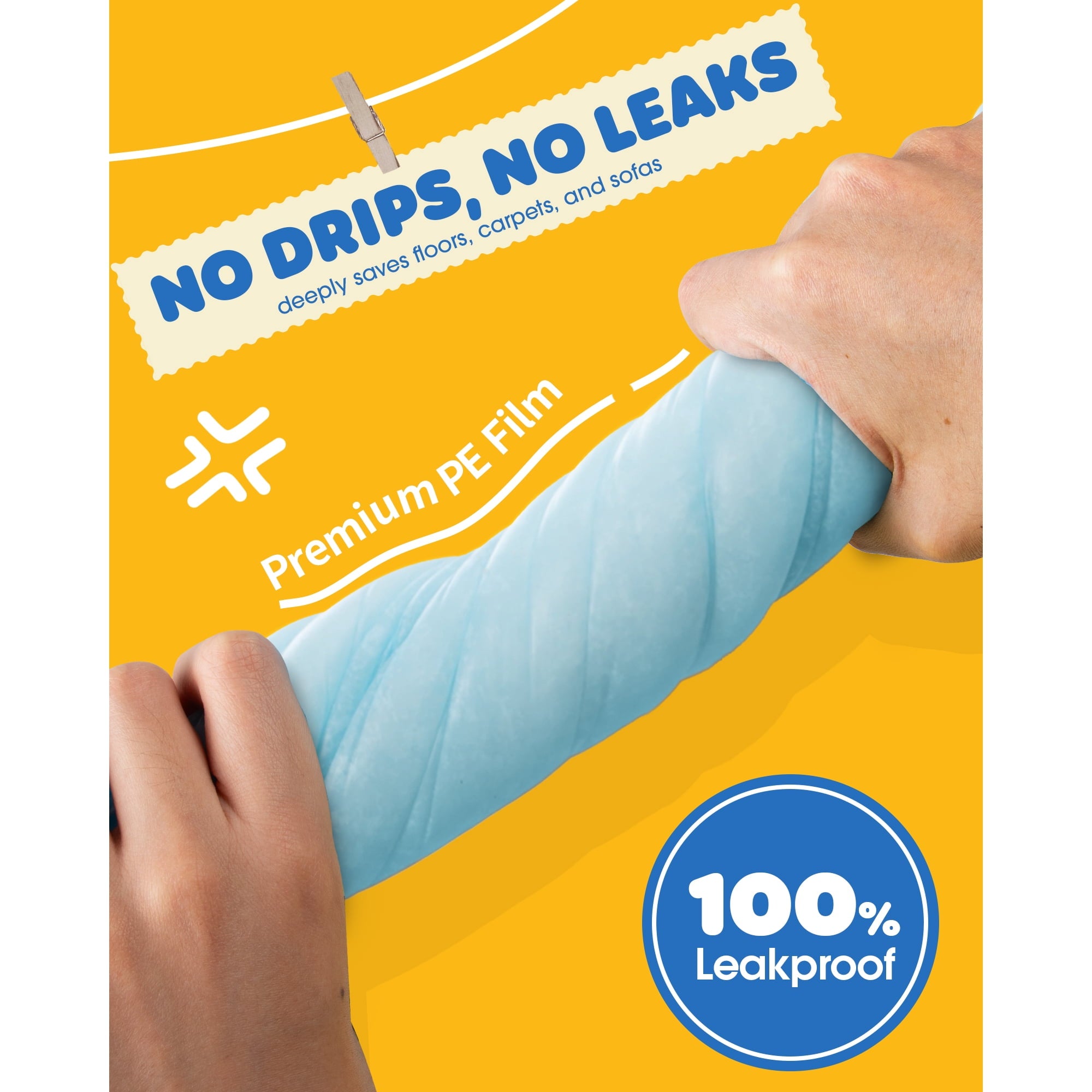 Powools Puppy Pads, Large 22" x 22", Super Absorbent 6-Layer Dog Pads, 100 Count