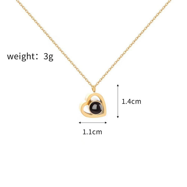 Language Necklace Female Projection Love European And American