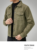 Men's Casual Suede Brushed Fabric Jacket