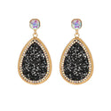 Creative Retro Alloy Diamond Colorful Crystals Earrings For Women