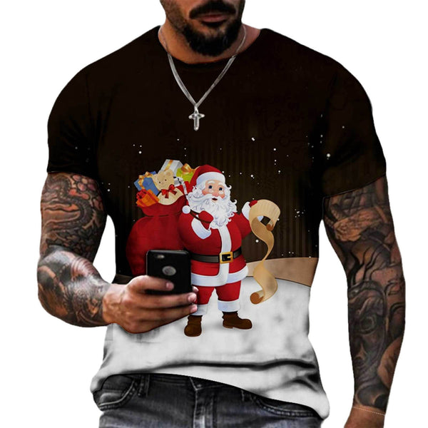 3D Digital Printing Christmas Top For Men