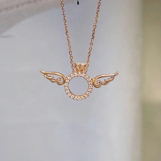 Female Necklace Rose Gold Angel Little Wing