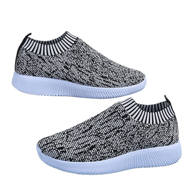 Women's Stripe Knit Sock Shoes