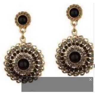 Buy black Bohemian Ethnic Style Stud Earrings Sunflower