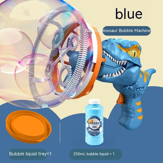 Buy blue Fan Dinosaur Bubble Machine Bubble Blowing Toy Children&#39;s Handheld Bubble Machine New Cartoon Blowing Bubble Gun Toy Gift