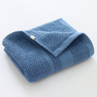 Buy dark-blue Cotton Thickened Gift Embroidered Towel