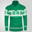 Men's Long Sleeve Christmas Jacquard Knitted Sweater