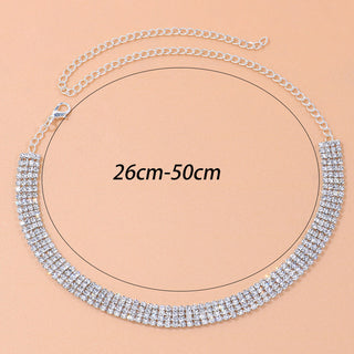 Buy silver Versatile Personality Fashion Sexy Multi-row Necklace