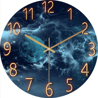 Buy starry-sky26 Glass Living Room Wall Clock Quartz Clock Wall Watch