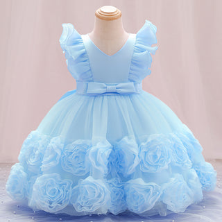 Buy sky-blue Girls&#39; Children&#39;s Vest Princess Dress