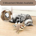 Interactive Chirping Bird Cat Toy, New Flying Interactive Flapping Chirping Bird Cat Toy, Flapping Bird Cat Toy For Indoor Bored Cats, Flapping Bird Cat Toy