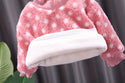 Long-sleeved Warm Sweater With Plush Rabbit Fur For Children And Infants