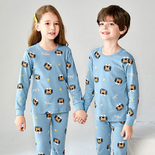 Buy long-sleeve-young-orchid-cub Children&#39;s Underwear Set Cotton Boys And Girls Underwear Set Pajamas