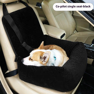 Buy black-plaid Car Pet Bed Travel Car Seat Cushion