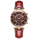 Waterproof Casual Three-eye Women's Watch