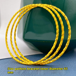 Buy star-pattern-65mm Alluvial Gold Bracelet Women&#39;s Non-fading Fine Circle