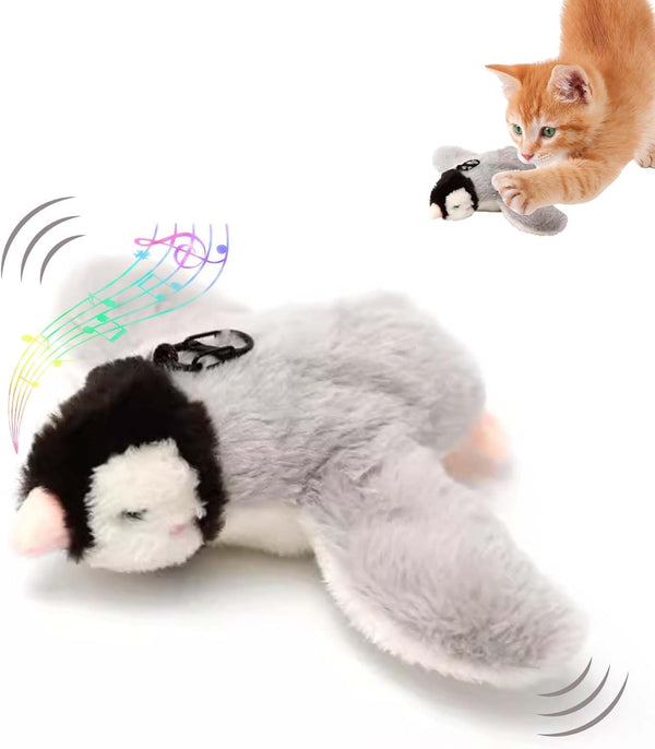 Interactive Chirping Bird Cat Toy, New Flying Interactive Flapping Chirping Bird Cat Toy, Flapping Bird Cat Toy For Indoor Bored Cats, Flapping Bird Cat Toy