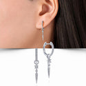 Cross Long Personalized Minority Men And Women Earrings For Couple