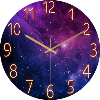 Buy starry-sky25 Glass Living Room Wall Clock Quartz Clock Wall Watch