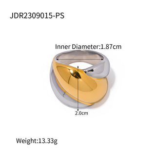 Buy jdr2309015ps6 Color Matching Stainless Steel Ring Niche Exaggeration