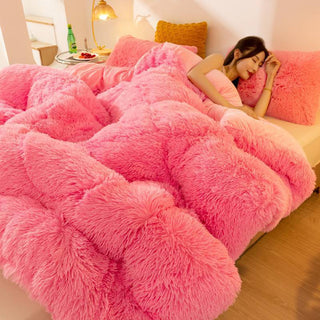 Buy girl-pink Super Soft Long Fleece Mink Crystal Velvet Thickened Warm Winter Quilt