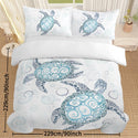 Turtle Bed Sets Ocean 3 Piece Turtle Themed Comforter Cover With 2 Pillowcases