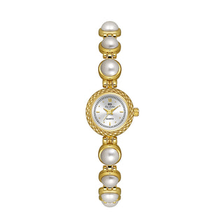 Buy gold-white BS New Light Luxury Pearl Bracelet Women&#39;s Watch