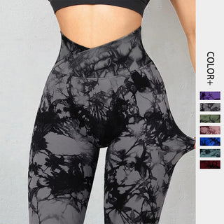 Women Seamless Tie Dye Leggings