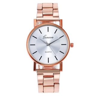 Buy rose-gold Neutral Watch Ladies Simple Fashion Steel Belt Quartz