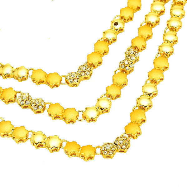 Dubai Jewelry Set Women's Gold Necklace Earrings