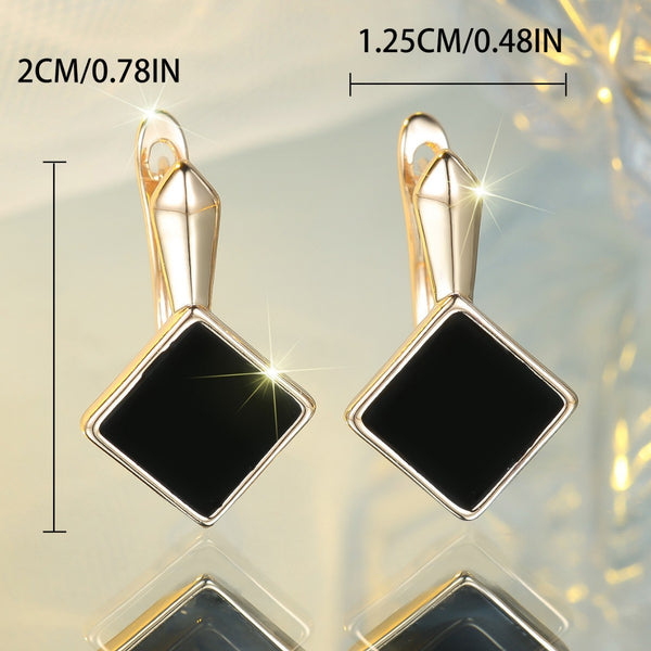 Minimalist Black Oil Dripping Diamond Ear Clip