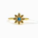 Flower Ring Female Fashion Inlaid Zircon