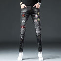 Men's Casual Easy-Matched Eagle Embroidered Jeans