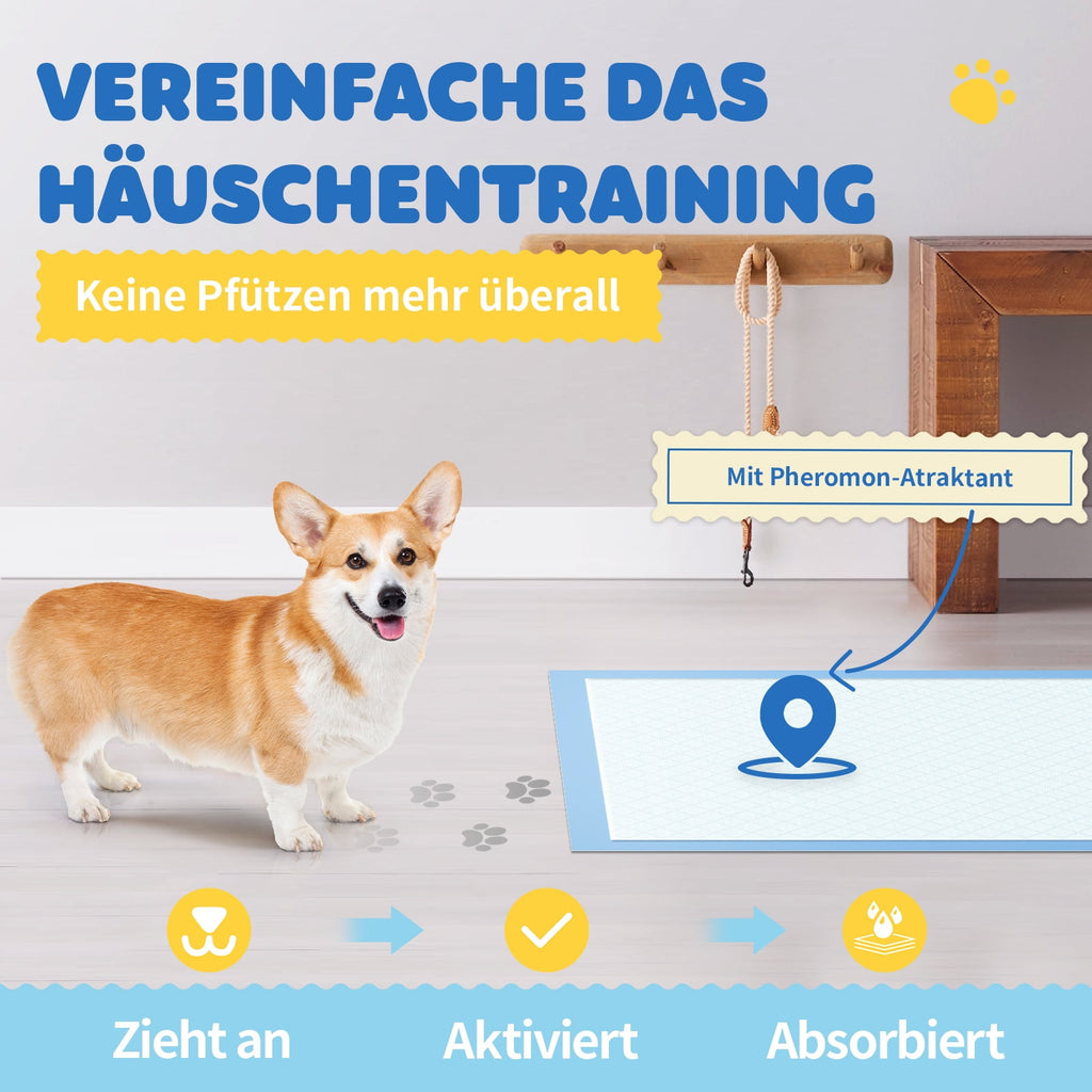 Powools Puppy Pads, Extra Large, 6-Layer Leak-Proof and Super Absorbent, 98 Count, 34” x 28”