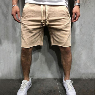 Buy khaki Summer Mens Gym Sports Shorts